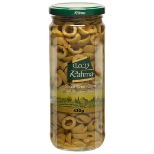 اشتري قم بشراء Rahma Green Olives Sliced 430 g Online at Best Price من الموقع - من لولو هايبر ماركت الزيتون في الامارات