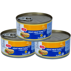 Buy LuLu Light Meat Tuna Flakes in Sunflower Oil 3 x 185 g Online at Best Price | Canned Tuna | Lulu KSA in UAE