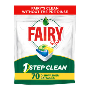Fairy 1 Step Clean Automatic Dishwasher Tablets Lemon Scent 70 pcs