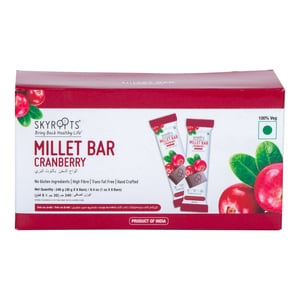 Skyroots Cranberry Millet Bar 8 x 30 g