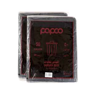 Buy Papco Garbage Bags 103 x 84cm 50 Gallons Value Pack 2 x 20 pcs Online at Best Price | 1/2 KD 1 KD 2 KD OFFERS | Lulu Kuwait in Kuwait