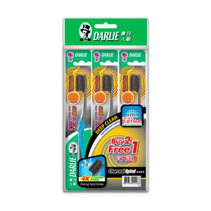 Darlie Toothbrush Charcoal Spiral Buy2 Free1