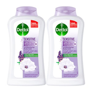 Dettol Sensitive Body Wash Lavender & White Musk Fragrance 2 x 250 ml