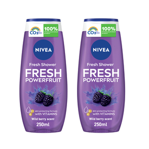 Nivea Shower Gel  Fresh Powerfruit Value Pack 2 x 250 ml