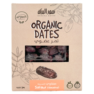 Buy Baraka Dates Organic Safawi Dates 450 g Online at Best Price | Dates | Lulu Kuwait in Kuwait