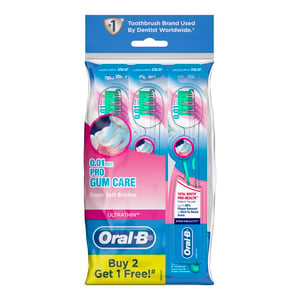 Oral-B Ultrathin Pro Gum care Toothbrush Buy2 Free1