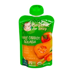 Gerber Organic Apple Carrot Squash Baby Food 99 g