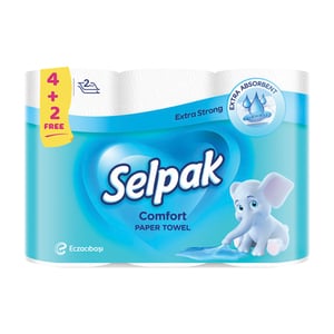 Selpak Comfort Kitchen Paper Towel 2ply 4+2 Rolls