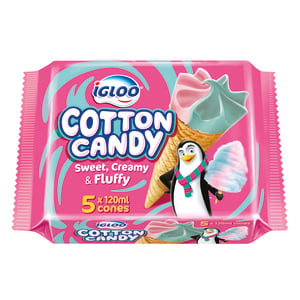 Igloo Cotton Candy Ice Cream Cone 5 x 120ml