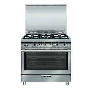 Glemgas Specialista Top Gas Cooking Range with 5 Burners, Stainless Steel, 90 x 60 cm, ST9612RI