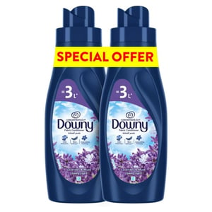 Downy Lavender & Musk Concentrate Fabric Conditioner Value Pack 2 x 1 Litre