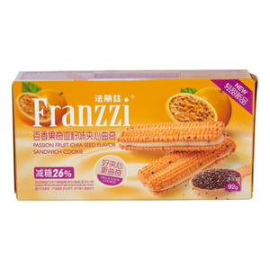 Franzzi Passion Fruit Chia Seed Flavor Sandwich Cookie 92 g
