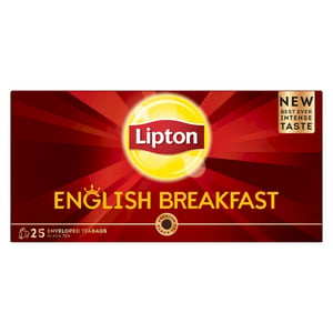 ليبتون شاي أسود بنكهة الفطور الإنجليزي 25 كيس