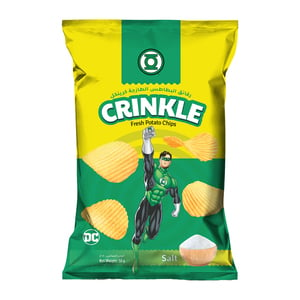 Buy Green Lantern Salt Crinkle Fresh Potato Chips 50 g Online at Best Price | Potato Bags | Lulu KSA in Kuwait