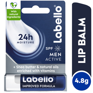 Labello Lip Balm Moisturising Lip Care Men Active 4.8 g