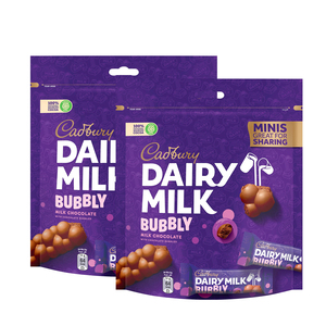 Buy Cadbury Dairy Milk Bubbly Milk Chocolate Value Pack 2 x 168 g Online at Best Price | Chocolate Bags | Lulu Kuwait in Kuwait