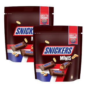 Buy Snickers 10 Minis Chocolate Bar Value Pack 2 x 180 g Online at Best Price | Chocolate Bags | Lulu UAE in UAE