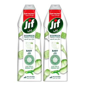 Buy Jif Baby Aloe Vera & Mineral Salt Dishwash 2 x 670 ml Online at Best Price | With deals you cant miss | Lulu UAE in UAE