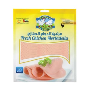 Buy Al Rawdah Chicken Mortadella Plain 200 g Online at Best Price | IH Deli Cooked Meats | Lulu UAE in UAE