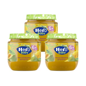 اشتري قم بشراء Hero Baby Food Assorted 125 g 2+1 Online at Best Price من الموقع - من لولو هايبر ماركت B.Cand&Jar Meal&Dsrt في الامارات