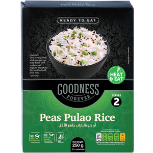 LuLu Goodness Forever Ready To Eat Peas Pulao Rice 250 g