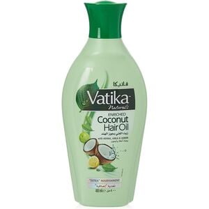 Buy Vatika Naturals Enriched Coconut Hair Oil with Henna, Amla & Lemon Promotes Soft Strong & Silky Hair For Extra Nourishment 400 ml Online at Best Price | Hair Oils | Lulu Kuwait in Kuwait