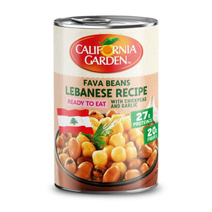 California Garden Canned Fava Beans Lebanese Recipe 450 g