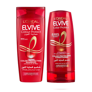 اشتري قم بشراء LOreal Paris Elvive Colour Protect Shampoo 400 ml + Conditioner 360 ml Online at Best Price من الموقع - من لولو هايبر ماركت Awwal Emarat- LOreal Paris Elvive في الامارات