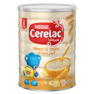 Buy Nestle Cerelac Infant Cereals with Iron + Wheat & Fruits From 6 Months 1 kg Online at Best Price | Baby Cereals | Lulu Kuwait in UAE
