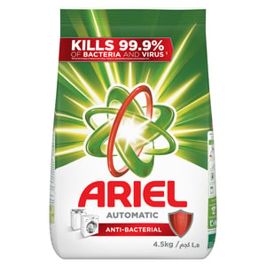 Buy Ariel Automatic Antibacterial Laundry Detergent Original Scent 4.5 kg Online at Best Price | Front load washing powders | Lulu KSA in Saudi Arabia