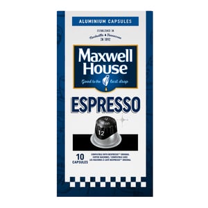 اشتري Maxwell House 12 Espresso Coffee Capsule 10 pcs 52 g Online at Best Price | Coffee Capsules | Lulu UAE في الامارات
