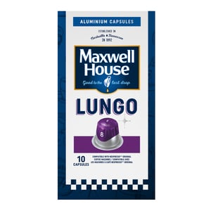 اشتري قم بشراء Maxwell House 8 Lungo Coffee Capsules 10 pcs 52 g Online at Best Price من الموقع - من لولو هايبر ماركت Coffee Capsules في الامارات