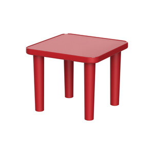 Cosmoplast Kindergarten Square Table MFOBTB002, Red Color