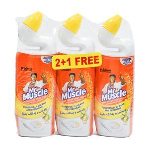 Buy Mr. Muscle Deep Action Toilet Cleaner Citrus 750 ml 2+1 Free Online at Best Price | Big Bargain Bonanza | Lulu Kuwait in Kuwait