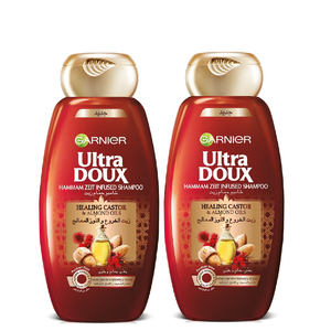 Garnier Ultra Doux Castor & Almond Oils Shampoo Value Pack 2 x 400 ml