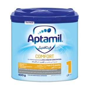 اشتري قم بشراء Aptamil Comfort Stage 1 Infant Formula Based 400 g Online at Best Price من الموقع - من لولو هايبر ماركت Bab.MilkPwdr&Formula في الامارات