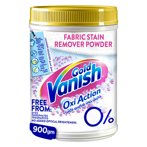 Buy Vanish Stain Remover Oxi Action Gold Powder White 900 g Online at Best Price | Stain Removers | Lulu Kuwait in Kuwait