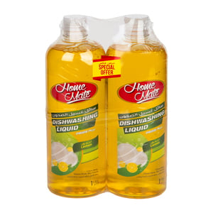 Home Mate Lemon Prime Dishwashing Liquid Value Pack 2 x 1 Litre
