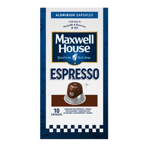 اشتري قم بشراء Maxwell House Espresso Coffee Capsules 10 pcs 52 g Online at Best Price من الموقع - من لولو هايبر ماركت Coffee Capsules في الامارات