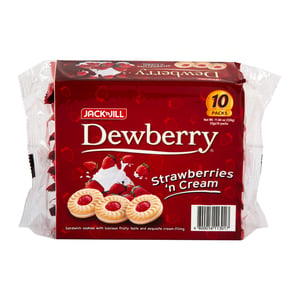 Jack N Jill Dewberry Strawberry n Cream Biscuit 10 x 33 g