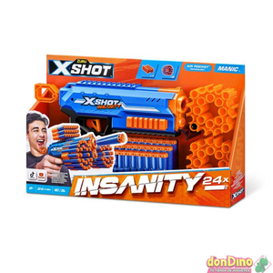 X-Shot Insanity Manic with 24 Darts, XS-36603