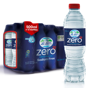 Al Ain Zero Bottled Drinking Water Sodium Free Value Pack 12 x 500 ml