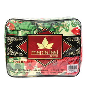 Maple Leaf Blanket 1Ply 200x240cm 3Kg Assorted Colors & Designs