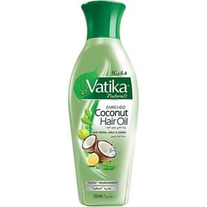 Vatika Naturals Enriched Coconut Hair Oil with Henna, Amla & Lemon Promotes Soft Strong & Silky Hair For Extra Nourishment 250 ml