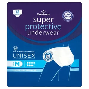 Morrisons Super Protective Underwear Unisex  Size Medium 12 pcs