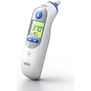Braun Thermoscan 7 Ear Thermometer Irt 6525 With Age Precision, Colour Coded Display And Night Mode 21 Caps Included