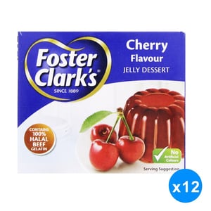 Foster Clark's Cherry Flavour Jelly Dessert Value Pack 12 x 80 g