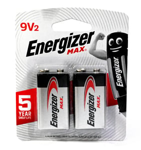 Energizer Max 9V Battery 2pcs