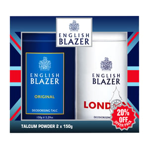 English Blazer Talcum Powder Value Pack 2 x 150 g