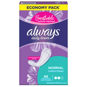 Always Daily Liners Comfort Protect Normal Unscented 40 pcs